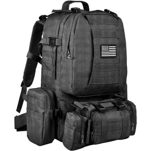 Tactical Backpack Military Army Rucksack 60L Large Assault Pack Detachable Molle
